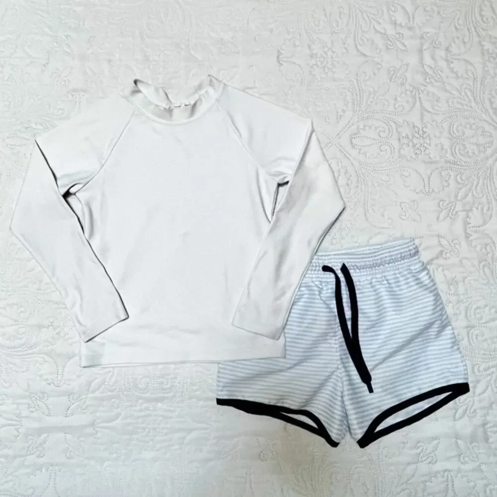 Minnow Boardies Swim Shorts and Rash Guard Set Size 5/6
